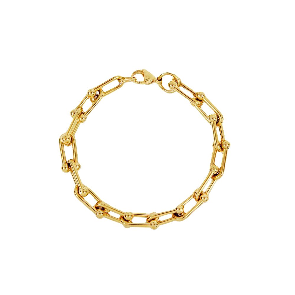 Pulseira Elos Inspiração Entrelaçados Banhado em Ouro 18K