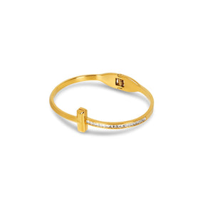 Bracelete T-Bar Elegance Banhado em Ouro 18k